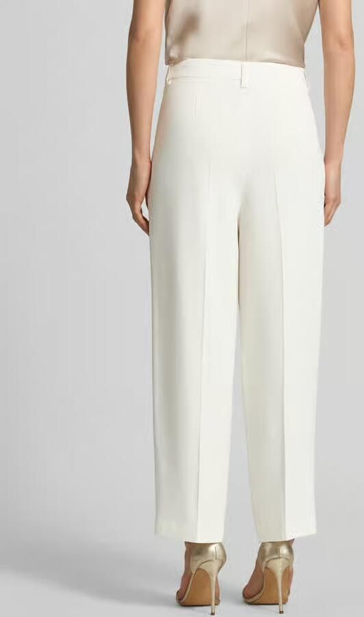 LUISA CERANO wide fit stoffen broek van viscosemix met bandplooien - Foto 3