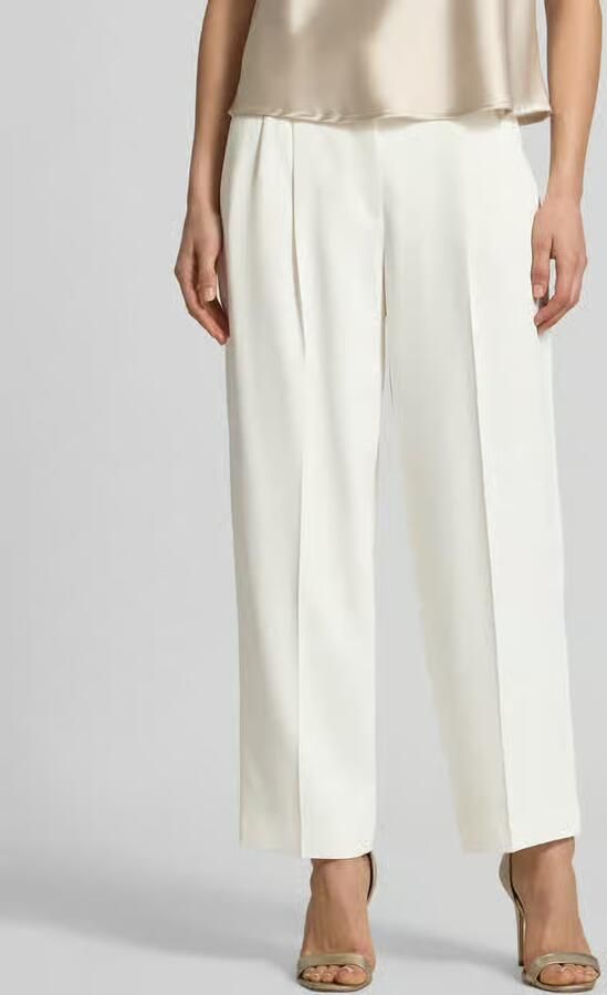 LUISA CERANO wide fit stoffen broek van viscosemix met bandplooien - Foto 2