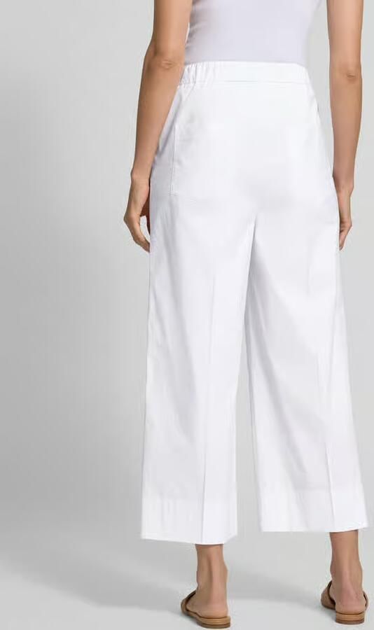 LUISA CERANO Wide leg bandplooibroek met elastische band