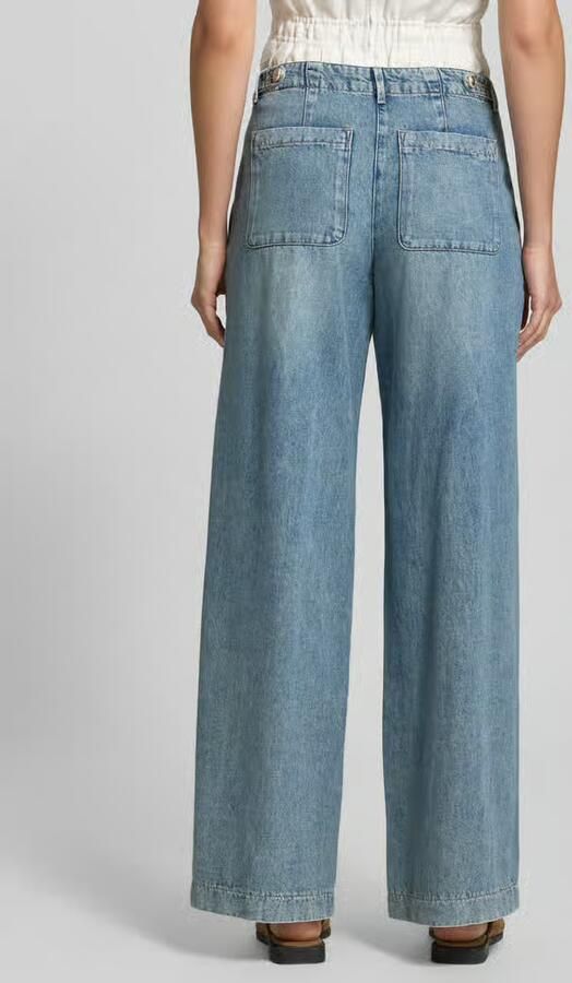 LUISA CERANO Wide leg jeans met steekzakken - Foto 3