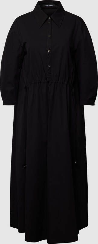LUISA CERANO Midi-jurk met elastische tunnelkoord in de taille
