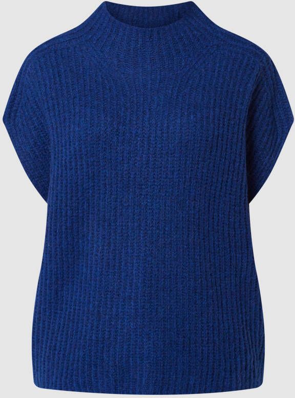 LUISA CERANO Casual Wollen Blend Slipover Blue Dames