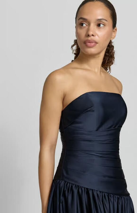 LUXUAR FASHION Avondjurk met plooien en volantzoom - Foto 3