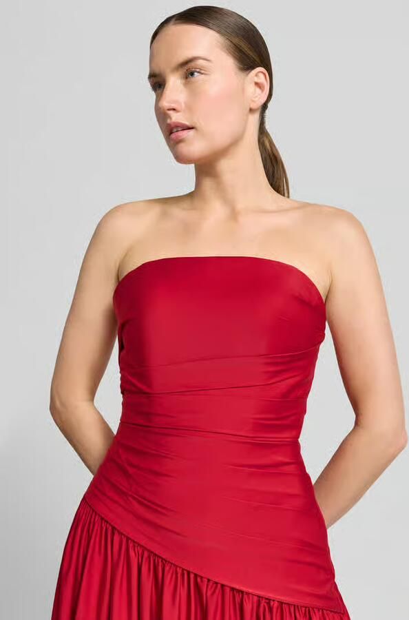 LUXUAR FASHION Avondjurk in laagjeslook