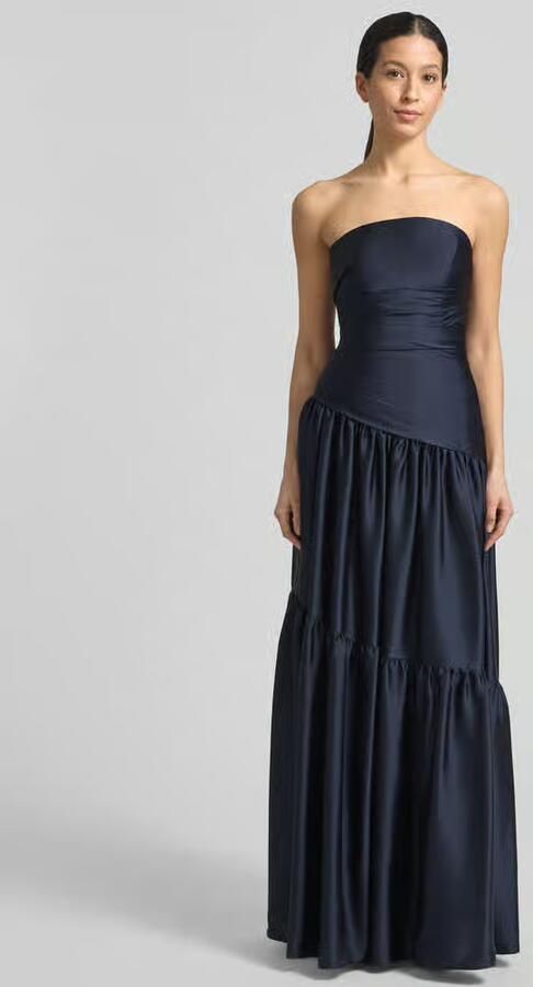 LUXUAR FASHION Avondjurk met plooien en volantzoom - Foto 8