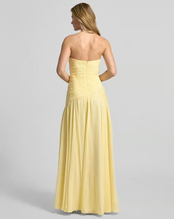 LUXUAR FASHION Avondjurk in plooidetails look