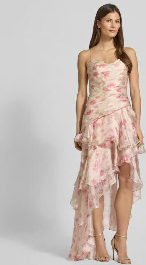 Luxuar Regular fit avondjurk met all-over bloemenprint - Foto 3