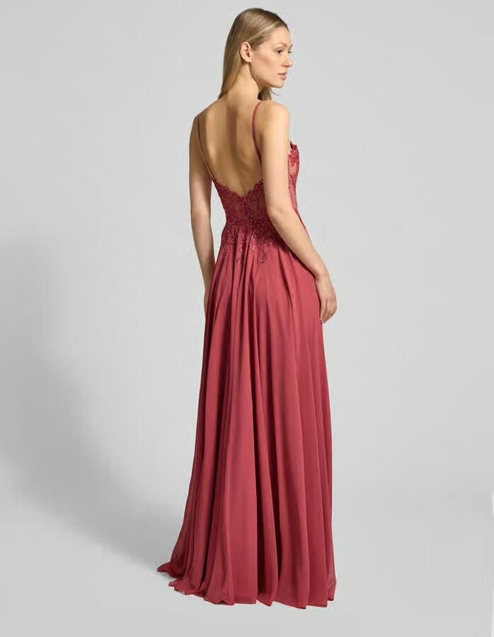 LUXUAR FASHION Avondjurk met bloemrijke stitching - Foto 2