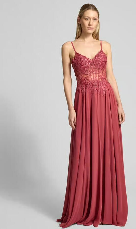 LUXUAR FASHION Avondjurk met bloemrijke stitching - Foto 3