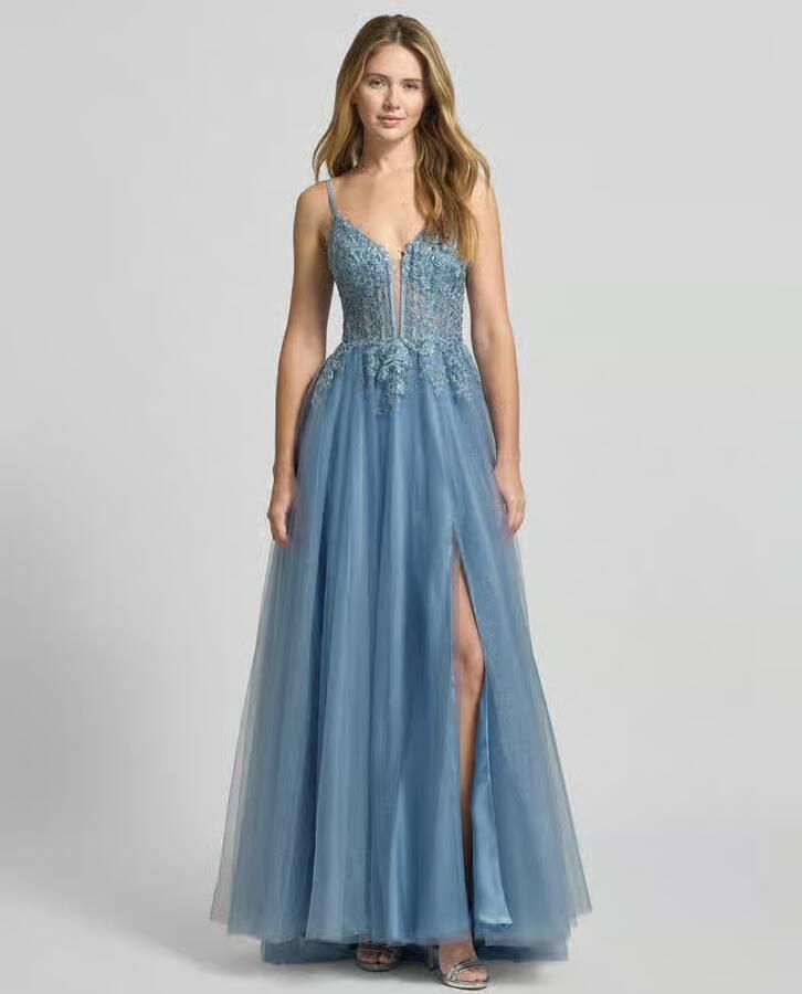 LUXUAR FASHION Avondjurk met bloemrijke stitching - Foto 2