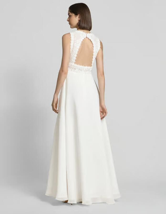 LUXUAR FASHION Avondjurk met bloemrijke stitching