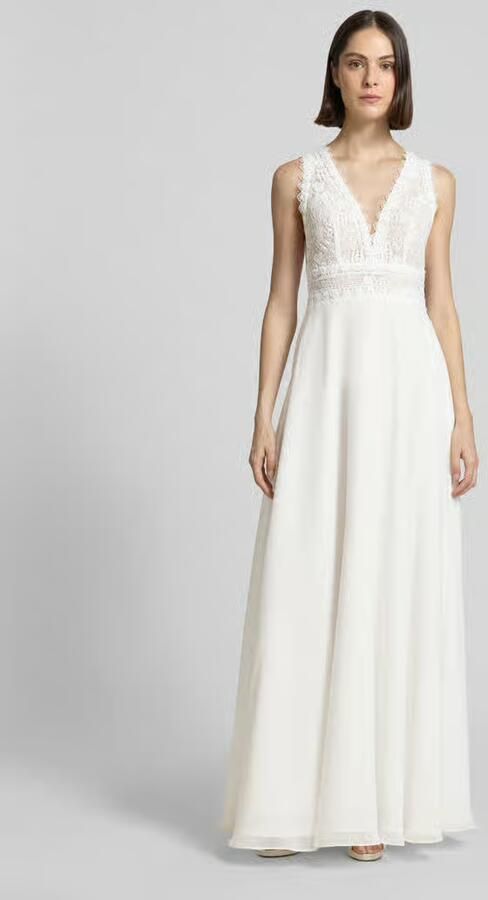 LUXUAR FASHION Avondjurk met bloemrijke stitching - Foto 3