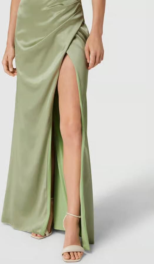 LUXUAR FASHION Avondjurk met cascadehals