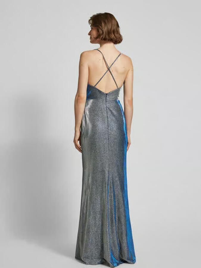 LUXUAR FASHION Avondjurk met cascadehals