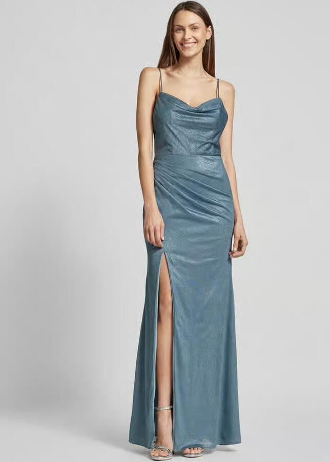 LUXUAR FASHION Avondjurk met cascadehals - Foto 4