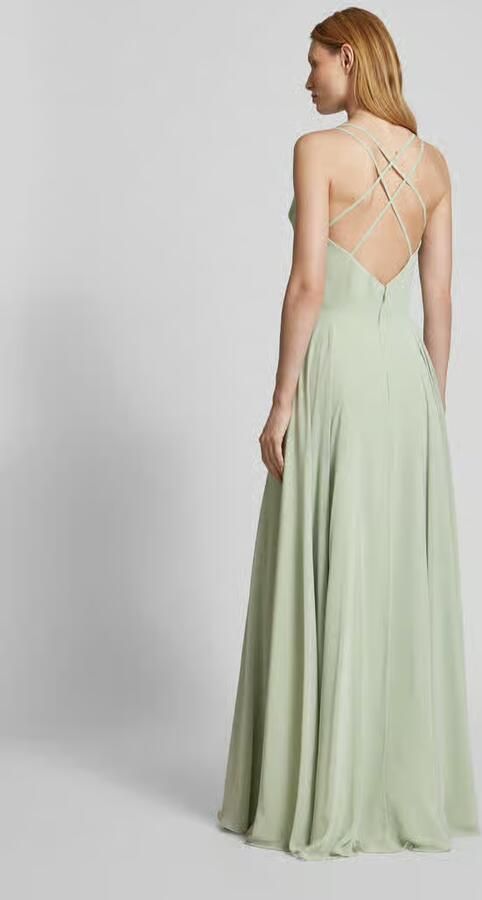 LUXUAR FASHION Avondjurk met cascadehals