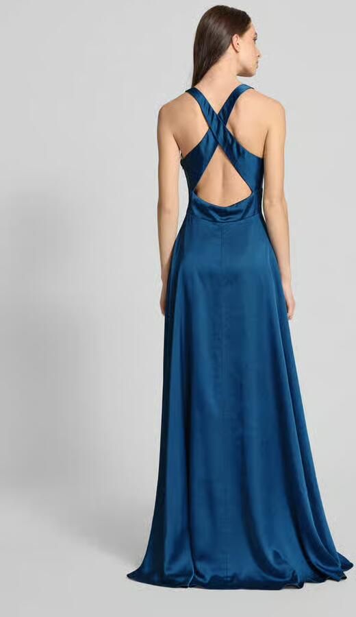 LUXUAR FASHION Avondjurk met diepe V-hals