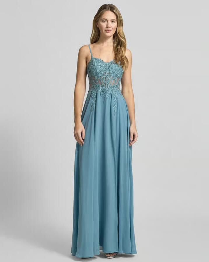 LUXUAR FASHION Avondjurk met florale siersteentjes - Foto 2