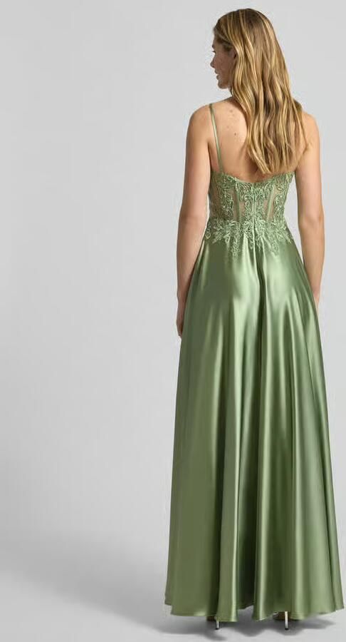 LUXUAR FASHION Avondjurk met florale siersteentjes - Foto 3