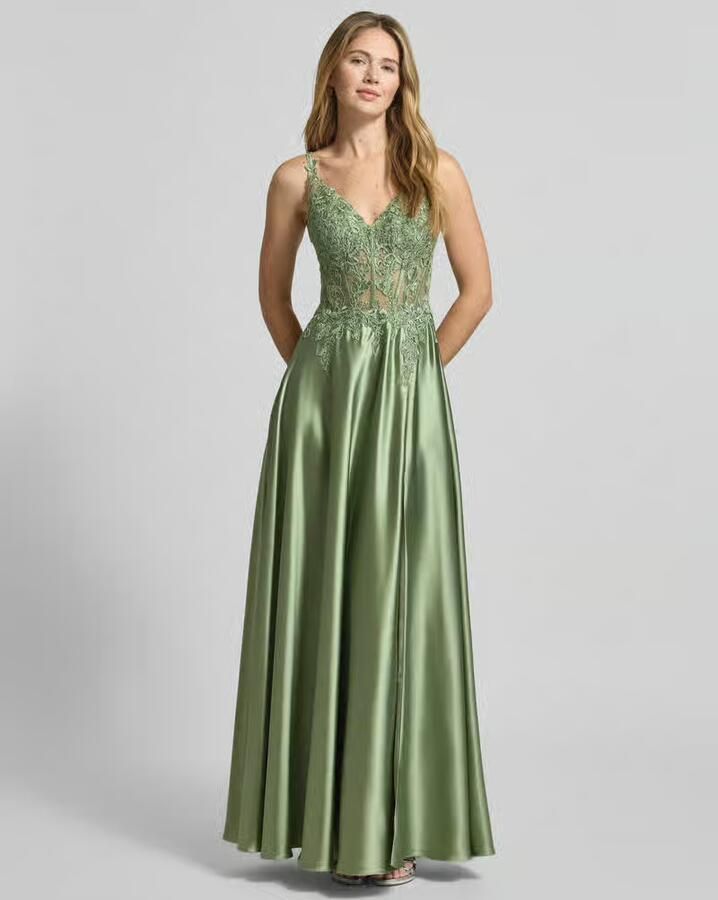 LUXUAR FASHION Avondjurk met florale siersteentjes - Foto 2