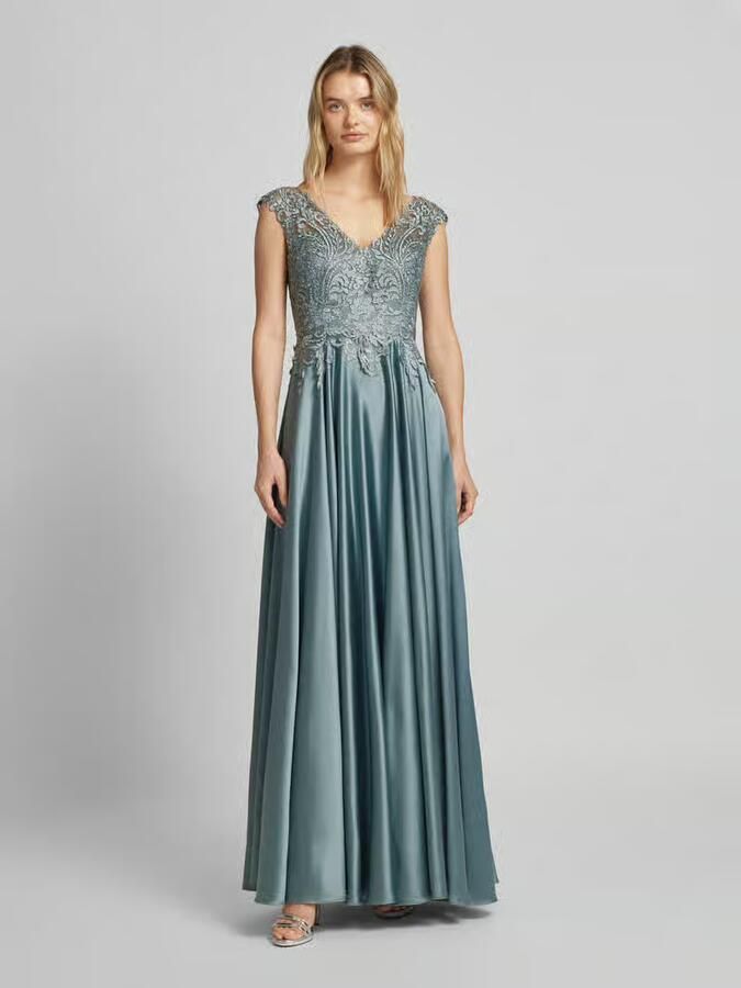 LUXUAR FASHION Avondjurk met gehaakt kant - Foto 2