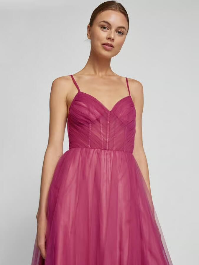 LUXUAR FASHION Avondjurk met hartvormige hals