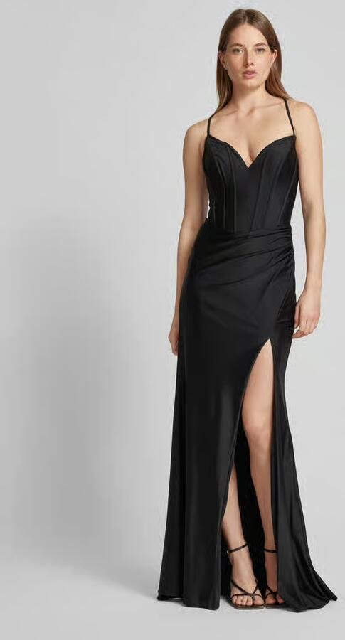 LUXUAR FASHION Avondjurk met hartvormige hals - Foto 3