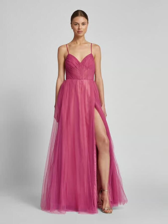LUXUAR FASHION Avondjurk met hartvormige hals - Foto 3