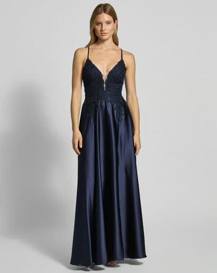 LUXUAR FASHION Avondjurk met hartvormige hals - Foto 3