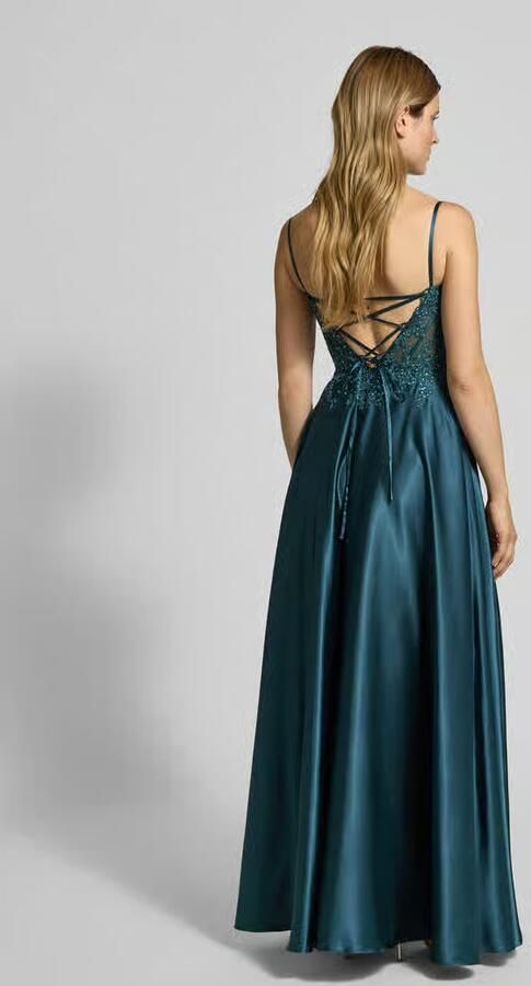 LUXUAR FASHION Avondjurk met hartvormige hals