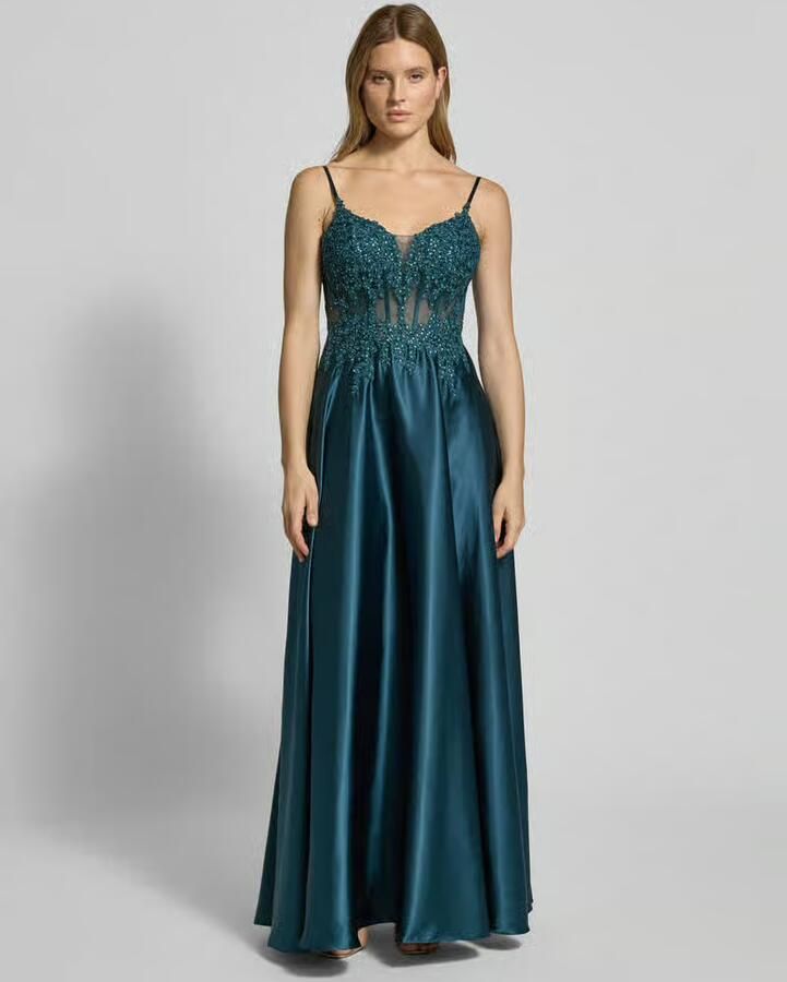 LUXUAR FASHION Avondjurk met hartvormige hals - Foto 2