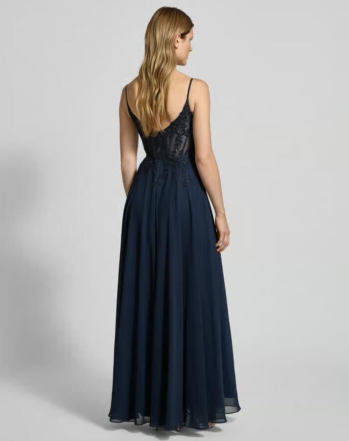LUXUAR FASHION Avondjurk met hartvormige hals