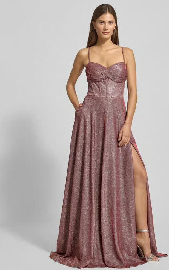 LUXUAR FASHION Avondjurk met hartvormige hals - Foto 3