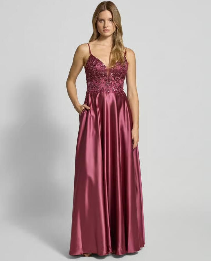 LUXUAR FASHION Avondjurk met hartvormige hals - Foto 2