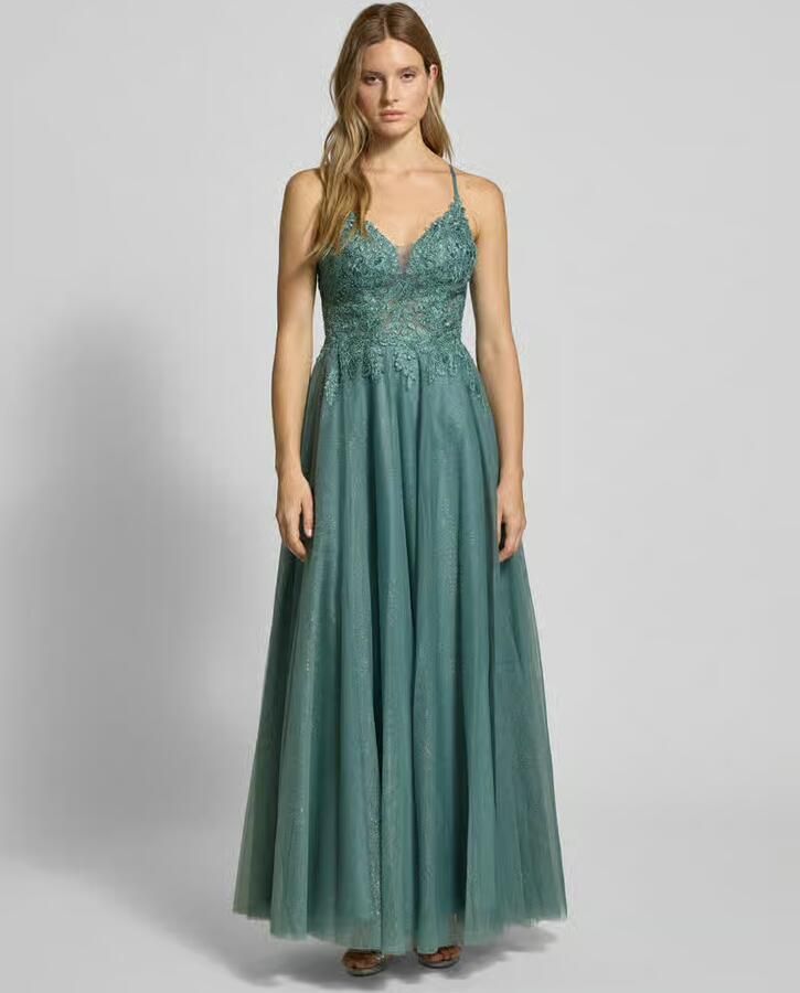 LUXUAR FASHION Avondjurk met strass-steentjes - Foto 2