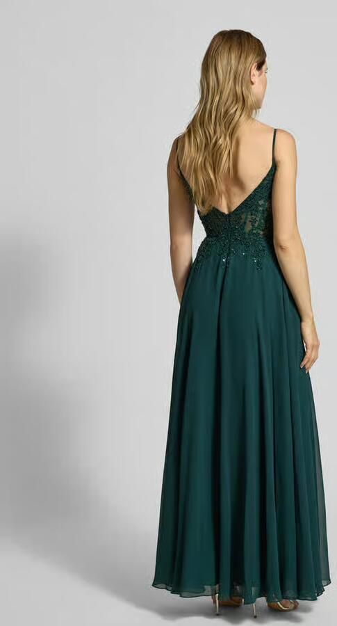 LUXUAR FASHION Avondjurk met hartvormige hals