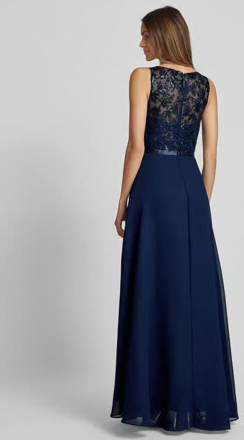 LUXUAR FASHION Avondjurk met kant en pailletten - Foto 3