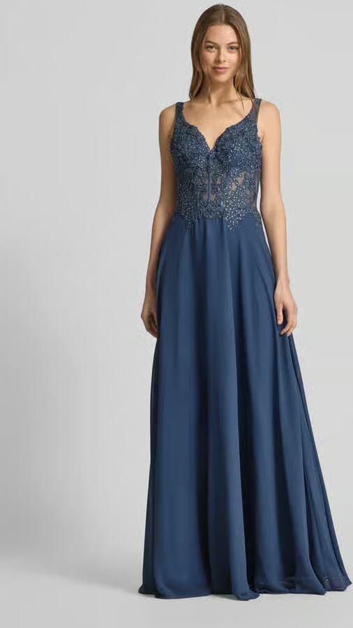 LUXUAR FASHION Avondjurk met kant - Foto 3