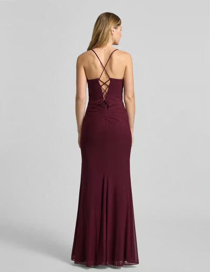 LUXUAR FASHION Avondjurk met loopsplit - Foto 3