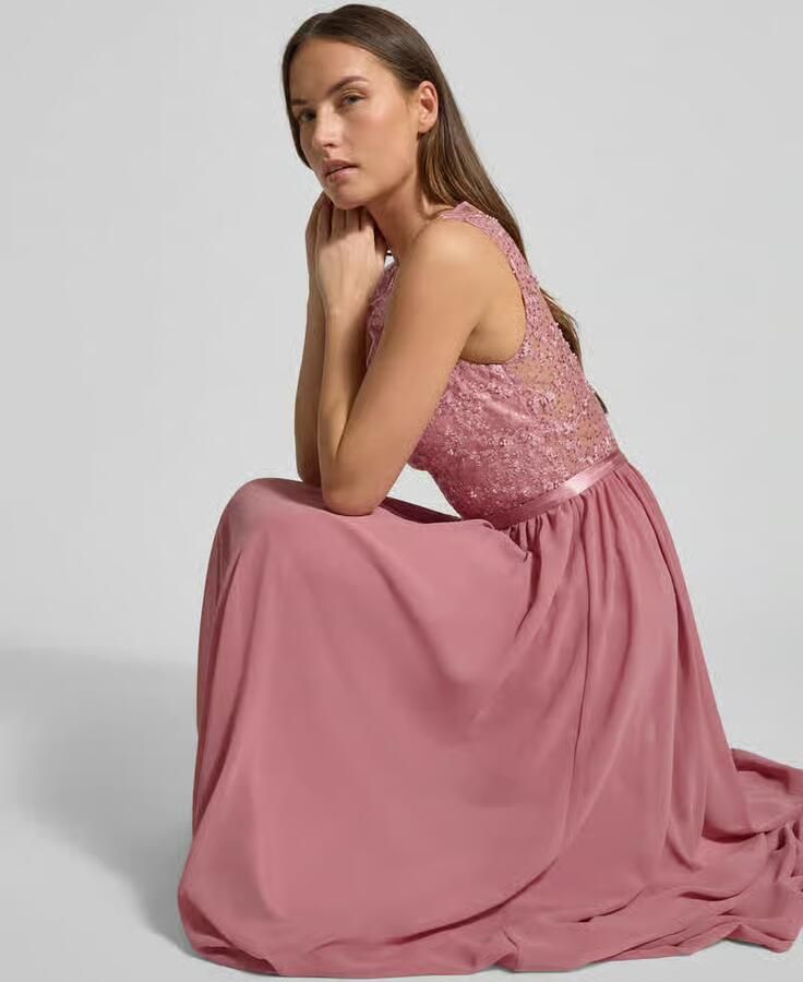 LUXUAR FASHION Avondjurk met pailletten