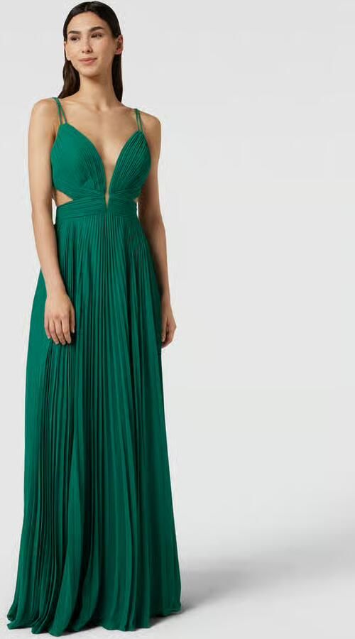 LUXUAR FASHION Avondjurk met plissévouwen - Foto 2