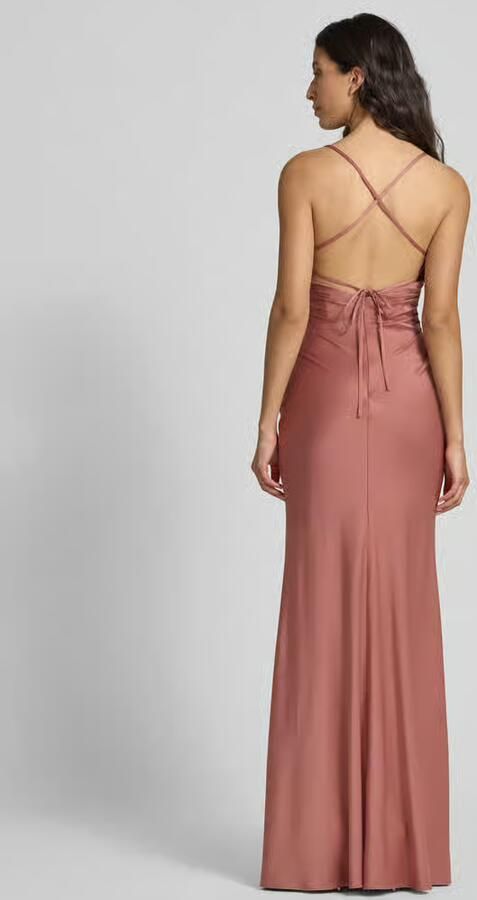 LUXUAR FASHION Avondjurk met plooien en ritssluiting aan de achterkant - Foto 3