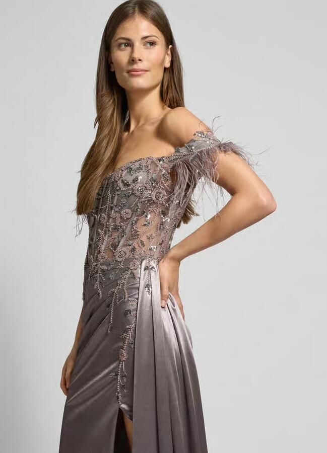 LUXUAR FASHION Avondjurk met plooien