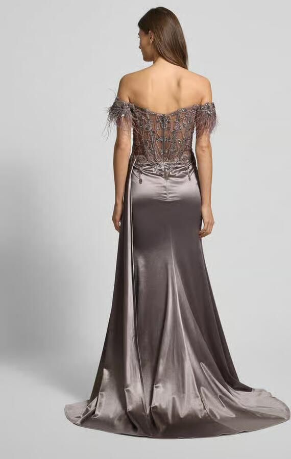 LUXUAR FASHION Avondjurk met plooien - Foto 2