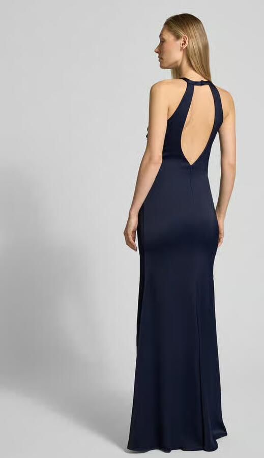 LUXUAR FASHION avondjurk met plooien