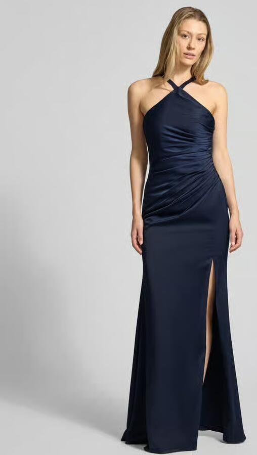 LUXUAR FASHION avondjurk met plooien - Foto 3