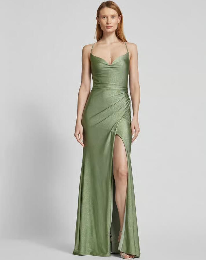 LUXUAR FASHION Avondjurk met plooien opzij - Foto 2