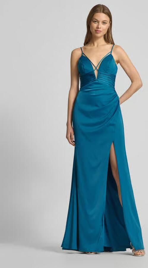 LUXUAR FASHION Avondjurk met plooien opzij - Foto 3