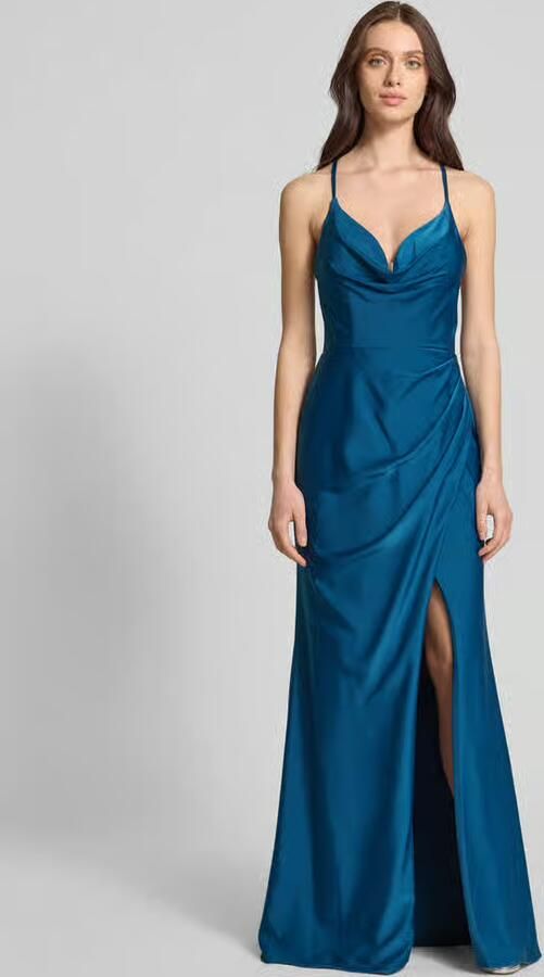 LUXUAR FASHION Avondjurk met plooien opzij - Foto 2