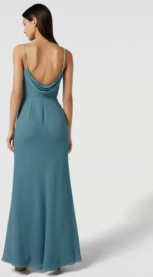 LUXUAR FASHION avondjurk met siersteentjes
